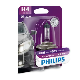 Philips H4 VisionPlus +60%